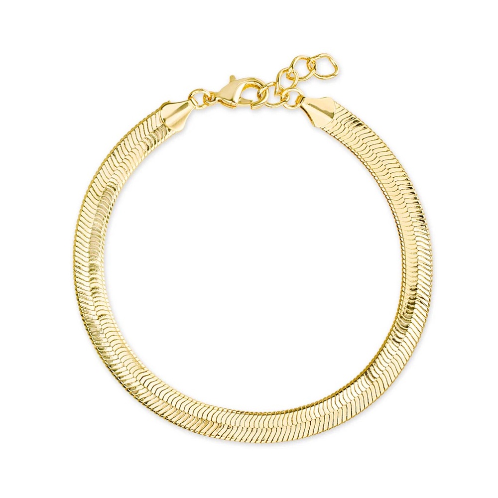 Aqua Herringbone Anklet